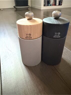 Peugeot Natural Wood & Charcoal Salt and Pepper Mills